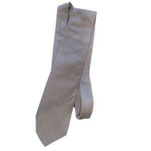 Polo Ralph Lauren Geometric Silver Black Silk Tie